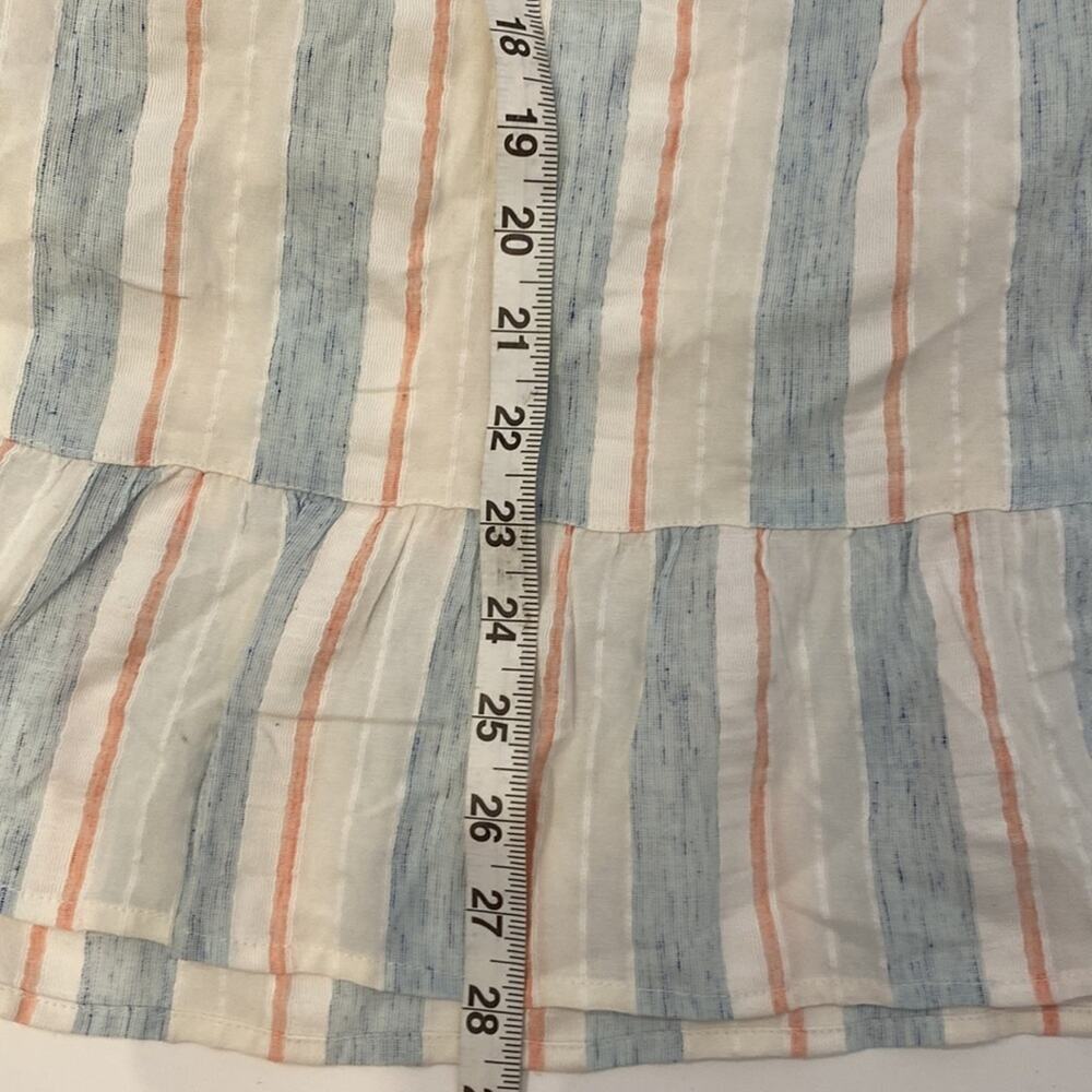 Roxy Snow White Omega Stripe Ruffle Sunday With You Sleeveless Dress NWT Sz M - Picture 13 of 16